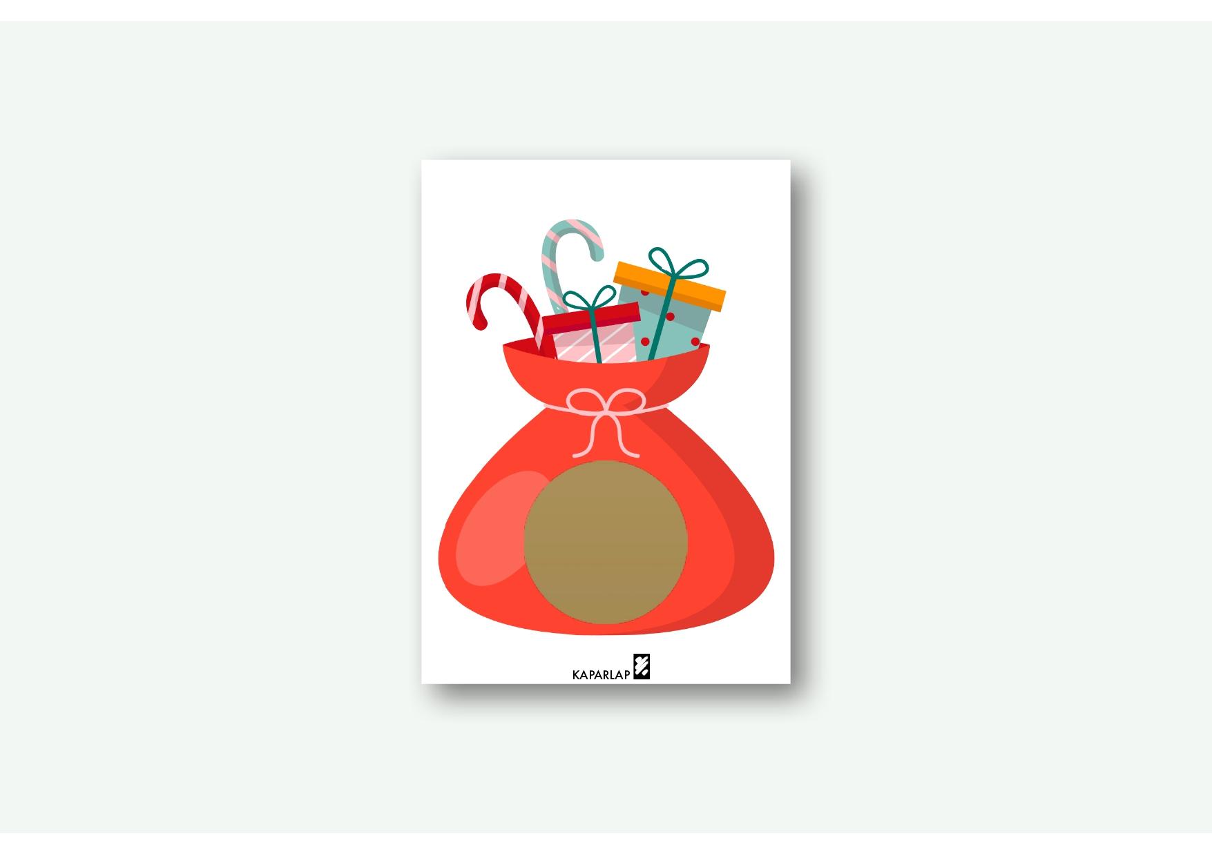 Mikulás zsák kaparós sorsjegy